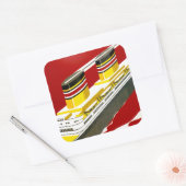 Deutsche Afrika Vierkante Sticker (Envelop)