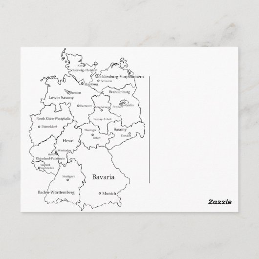 Deutsche Bundesländer Briefkaart (Achterkant)