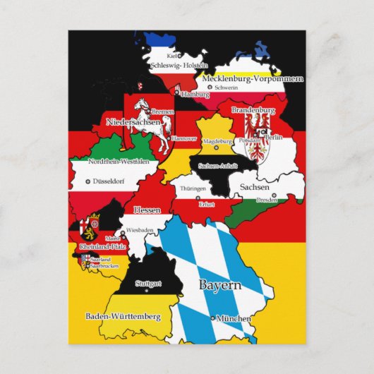 Deutsche Bundesländer Briefkaart (Voorkant)