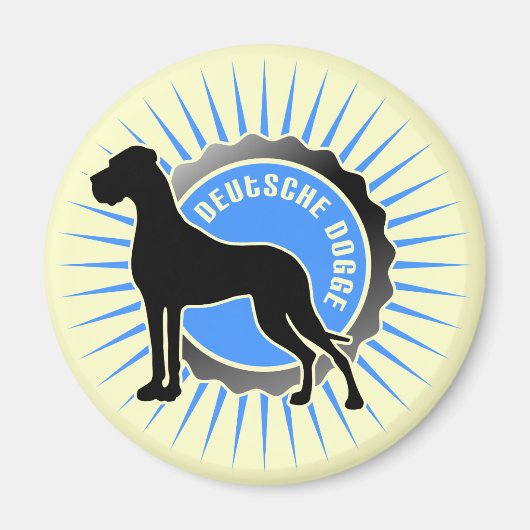 Deutsche Dogge blauwe reut Magneet (Voorkant)