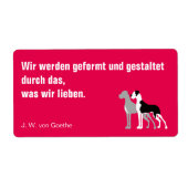 Deutsche Dogge Briefaufkleber Etiket (Voorkant)