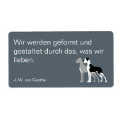 Deutsche Dogge Briefaufkleber Etiket (Voorkant)