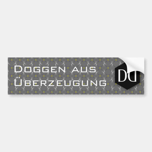 Deutsche Dogge DD identität Bumpersticker (Voorkant)