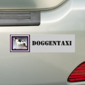 Deutsche Dogge, Great Dane,Harlekin,Taxi,Aufkleber Bumpersticker (Op auto)