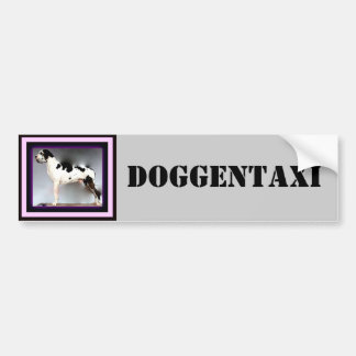 Deutsche Dogge, Great Dane,Harlekin,Taxi,Aufkleber Bumpersticker