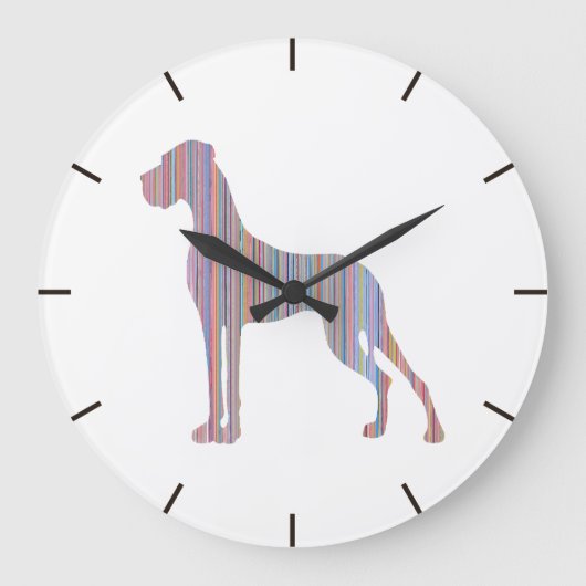 Deutsche Dogge Liniert Grote Klok (Voorkant)
