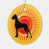 Deutsche Dogge Ornament (Links)