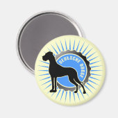 Deutsche Dogge stern blau Magneet (Voorkant / Achterkant)