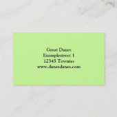 Deutsche Dogge Visitenkarte Visitekaartje (Achterkant)