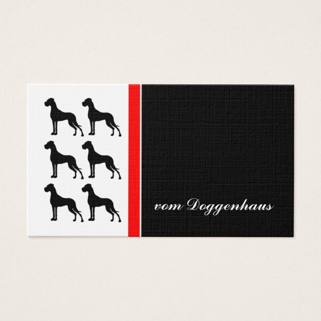Deutsche Dogge Visitenkarte Visitekaartjes (Voorkant)