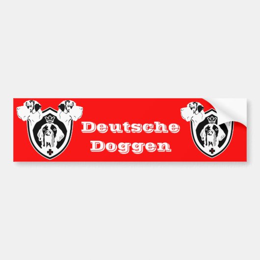 Deutsche Dogge Wissen Bumpersticker (Voorkant)