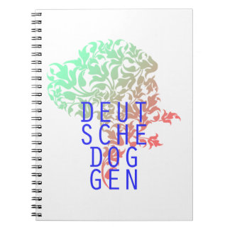 Deutsche Doggen Blatt Kopf Notitieboek