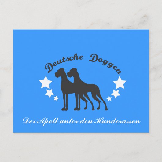 Deutsche Doggen Briefkaart (Voorkant)