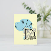 Deutsche Doggen Kopf D Text Briefkaart (Staand voorkant)