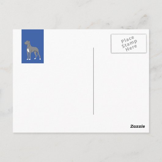 Deutsche Doggen Postekarte Briefkaart (Achterkant)