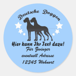 Deutsche Doggen Ronde Sticker