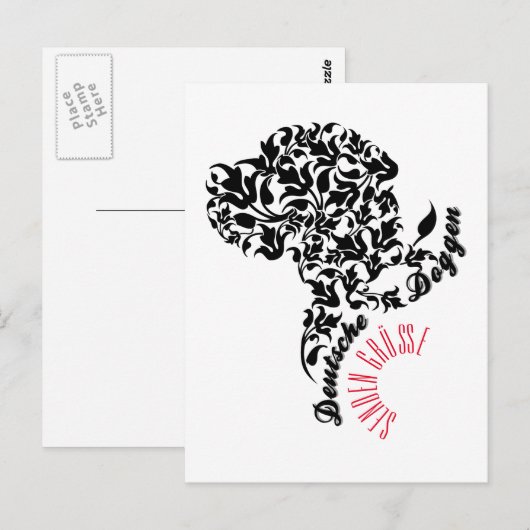 Deutsche Doggen senden Grüße Briefkaart (Voorkant / Achterkant)