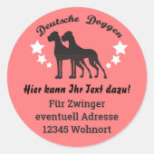 Deutsche Doggen Sticker German (Voorkant)