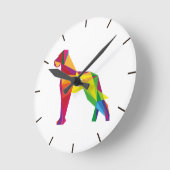 Deutsche Doggen Uhr abstrakt Ronde Klok (Hoek)