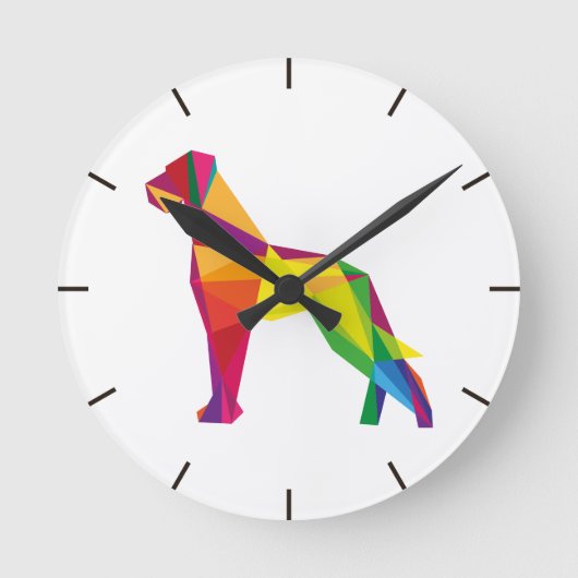 Deutsche Doggen Uhr abstrakt Ronde Klok (Voorkant)