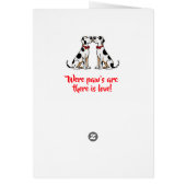 Deutsche Doggen Valentinstagkarte  (Achterkant)