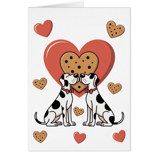 Deutsche Doggen Valentinstagkarte  (Voorkant)
