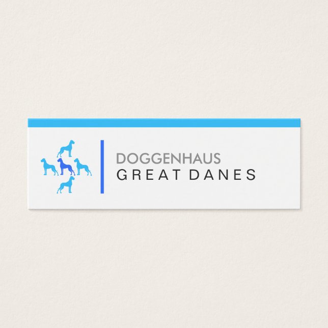 Deutsche Doggen Visitenkarten Mini Visitekaartjes (Voorkant)