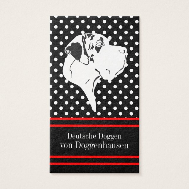 Deutsche Doggen Visitenkarten Visitekaartjes (Voorkant)