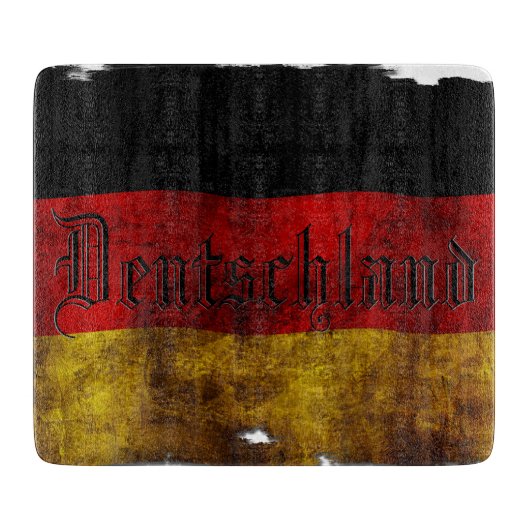 Deutsche Flagge - Vintag Snijplank (Voorkant)