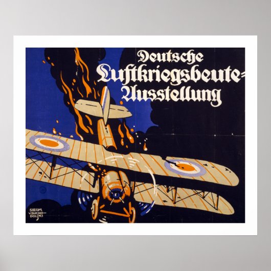 Deutsche Luftskreigsbeute (wit) Poster (Voorkant)