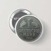 Deutsche Mark - munt Ronde Button 5,7 Cm (Voorkant /achterkant)