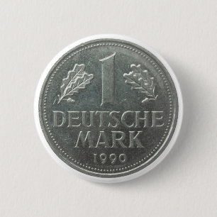 Deutsche Mark - munt Ronde Button 5,7 Cm