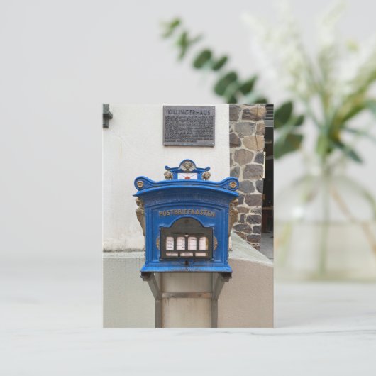 Deutsche Post (Duitse Post) - Blauw Briefkaart (Staand voorkant)