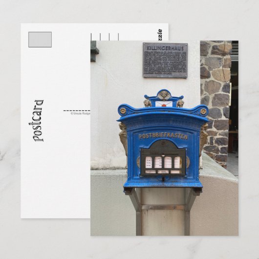 Deutsche Post (Duitse Post) - Blauw Briefkaart (Voorkant / Achterkant)