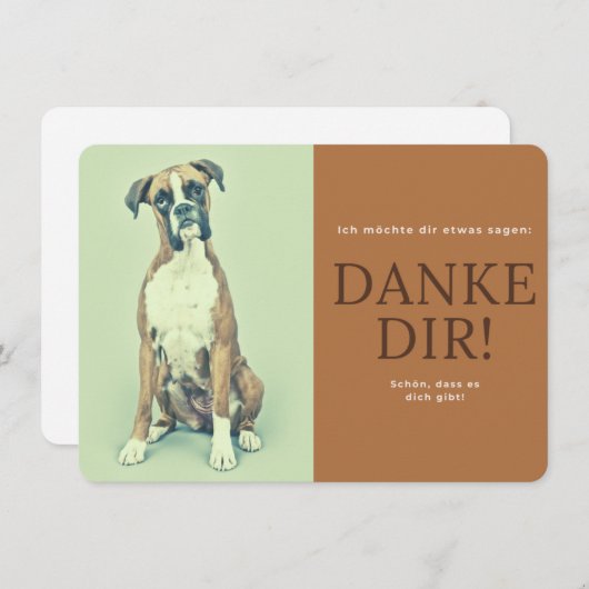 Deutscher Boxer Bedankkaart (Voorkant / Achterkant)