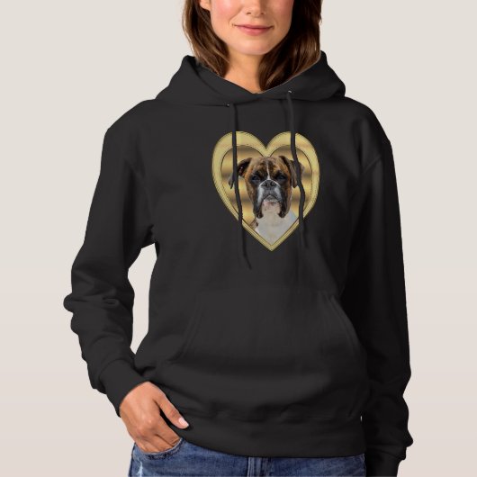 Deutscher Boxer  Dog Heart   Boxer  German Boxer   Hoodie (Voorkant)