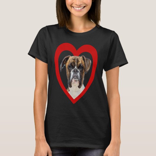 Deutscher Boxer  Dog Heart   Boxer  German Boxer T-shirt (Voorkant)