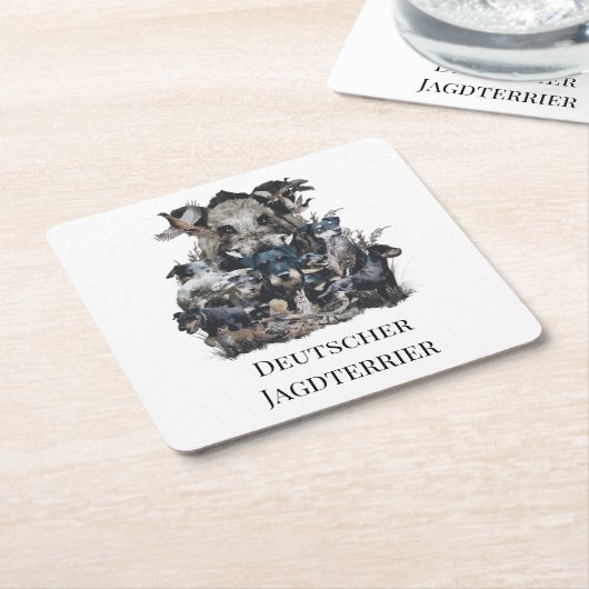 Deutscher Jagddooder Kartonnen Onderzetters (Schuin)