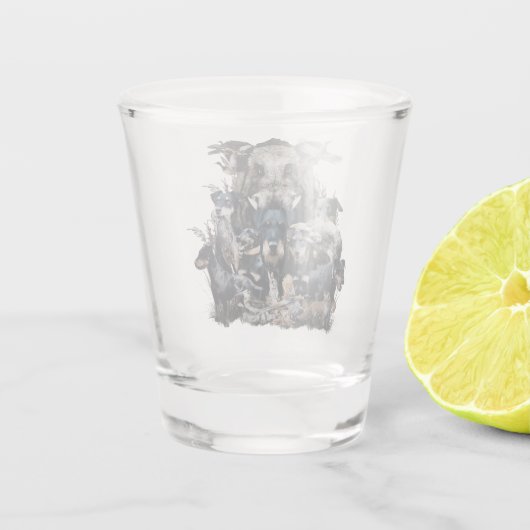 Deutscher Jagddooder Shot Glas (Achterkant)