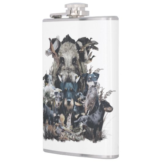 Deutscher Jagddooder Square Wall Klock Coffee Mu Heupfles (Links)