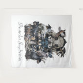 Deutscher Jagddooder Square Wall Klock Coffee Mu Wandkleed (Voorkant (horizontaal))