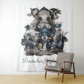 Deutscher Jagddooder Square Wall Klock Coffee Mu Wandkleed (In situ)