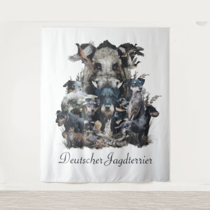 Deutscher Jagddooder Square Wall Klock Coffee Mu Wandkleed