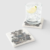 Deutscher Jagddooder Stenen Onderzetter (Zijkant)