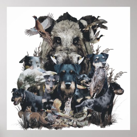 Deutscher Jagdshier Tapestry Canvas Print (Voorkant)