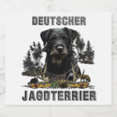  Deutscher Jagdterrier  Likeurfles Etiket (Enkel label)