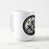Deutscher Orden Ritter mit Axt Tasse Koffiemok (Voorkant links)