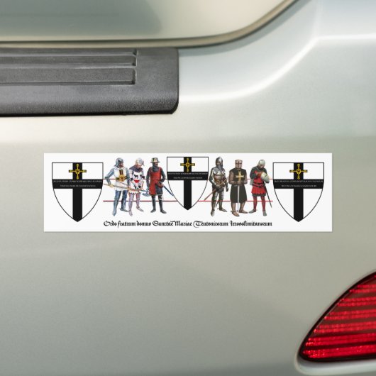 Deutscher Orden Ritter mit Wappen Bumpersticker (Op auto)
