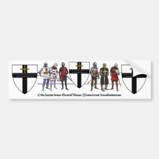 Deutscher Orden Ritter mit Wappen Bumpersticker