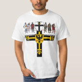 Deutscher Orden Ritter und Wappen T-shirt (Voorkant)